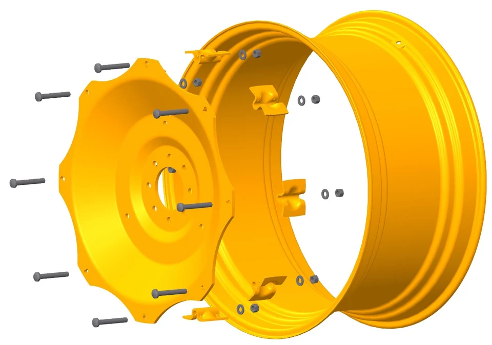 Adjustable-Disc Tractor Wheel